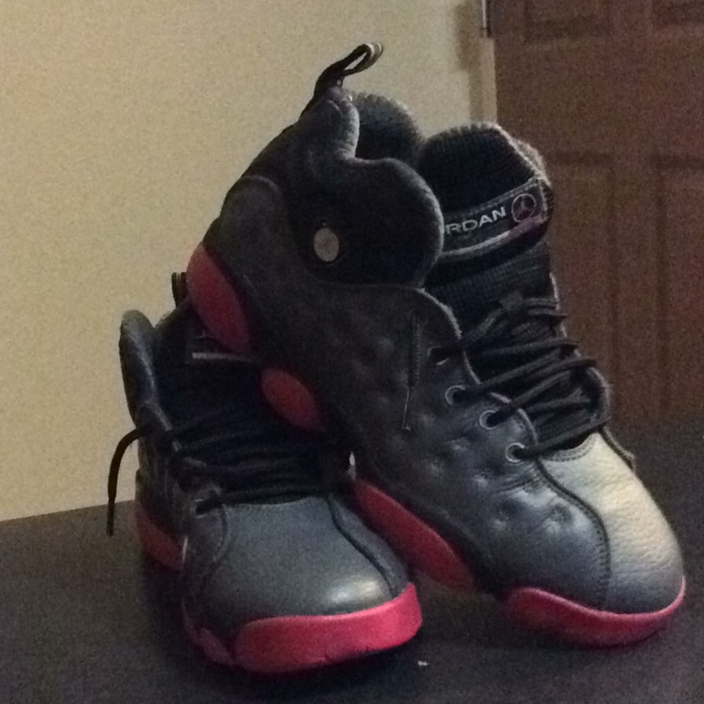 Gray, Black & Hot Pink Team Jordan’s